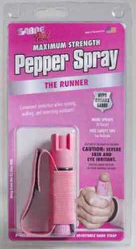 Sabre Jogger Pepper Spray .75oz Red & UV Dye Pink Finish P-22J-PK-US